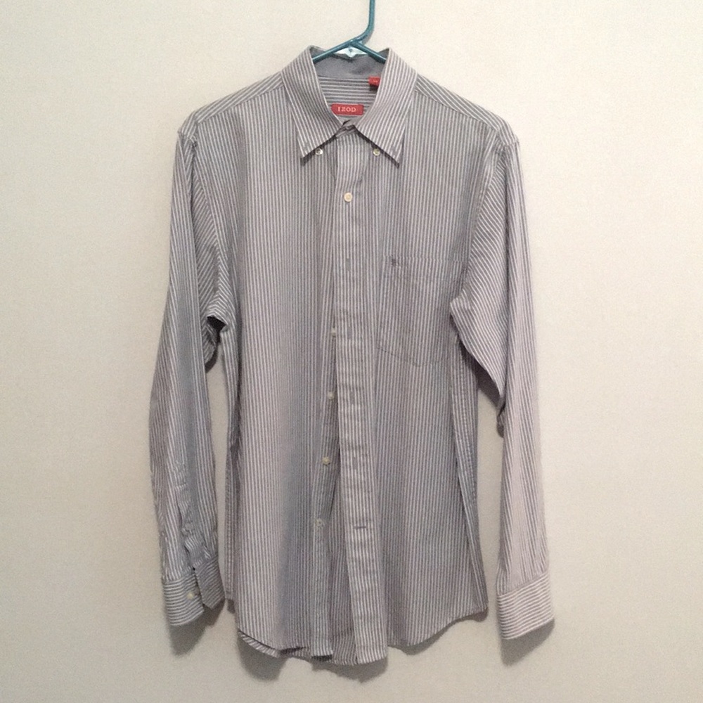 Izod blue striped button-down